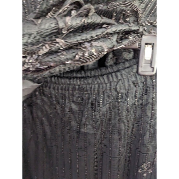 G-Unit Vintage Y2K Flapper Style Black Beaded Sequin 2 Piece Skirt Set Size 2x - Picture 4 of 8